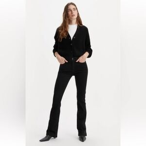 Levi's 725 High Rise Bootcut Black Size 26 Jeans Denim L32 Flared Pants
